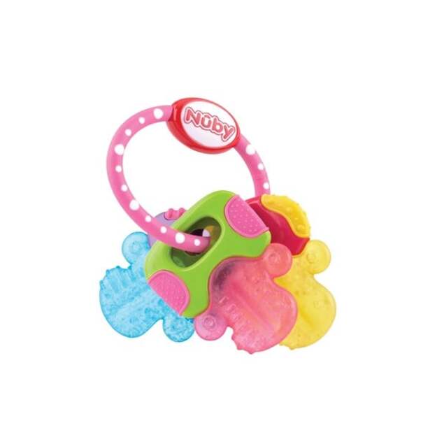 Nuby - Teether IcyBite Keys - 3m+Pink/Blue/Yellow (708011)