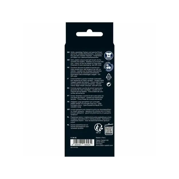 Faber-Castell - Brush pens Black Edition - 6x Pastel (116453)