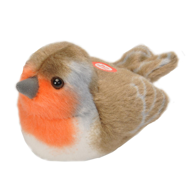 Wild Republic - Plush Toy Bird With Sound 18 cm European Robin (808034)