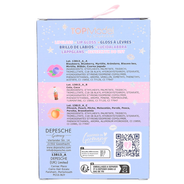 TOPModel - Lip Gloss Set BEAUTY and ME - Pink, Peach - 8 ml per tube