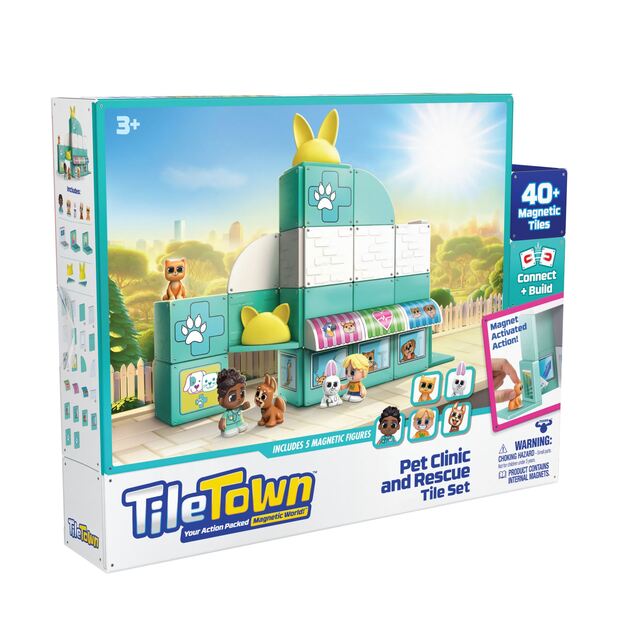 Tile Town - Veterinary Clinic, Magnetic Building Kit (90306)
