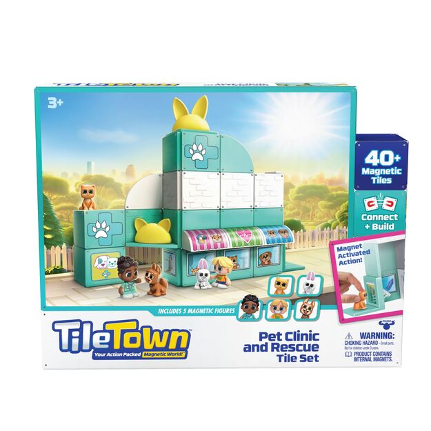 Tile Town - Veterinary Clinic, Magnetic Building Kit (90306)