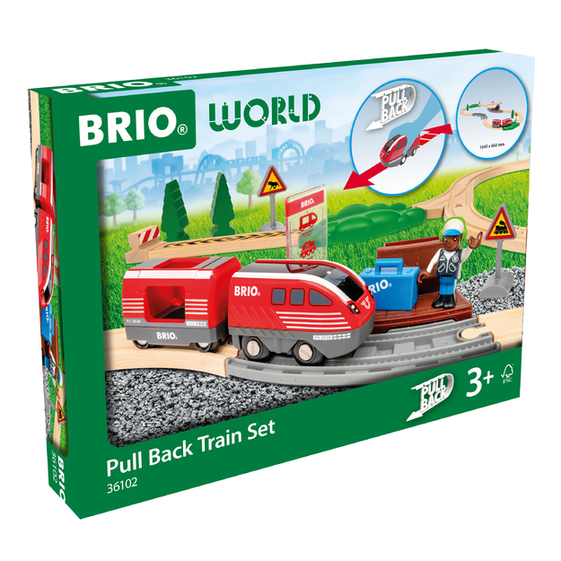 BRIO - Pull Back Train Set (36102)
