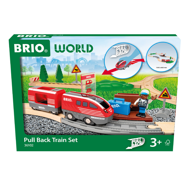 BRIO - Pull Back Train Set (36102)