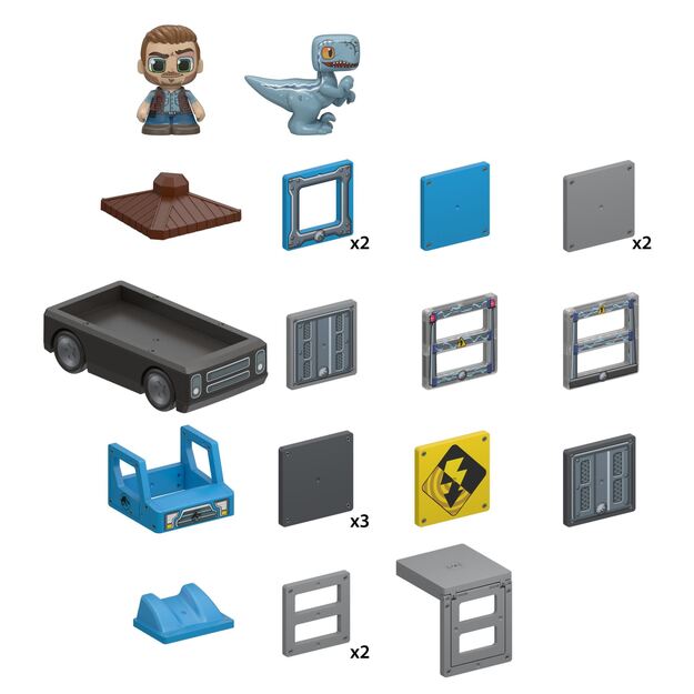 Tile Town - Jurassic World Dino Rescue, Magnetic Building Set (90313)