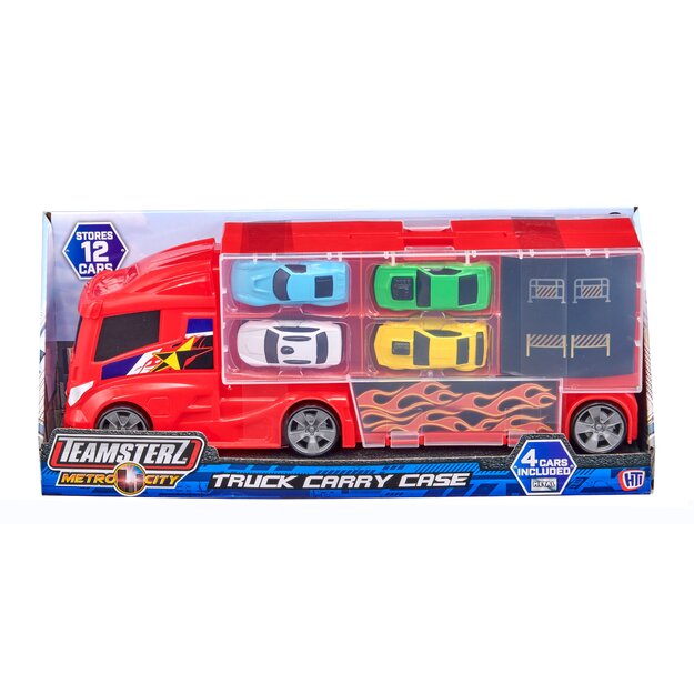 Teamsterz - Metro City Truck Carry Case With 4 Cars