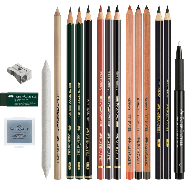 Faber-Castell - Discovery set dry art materials - 17 pcs (112925)