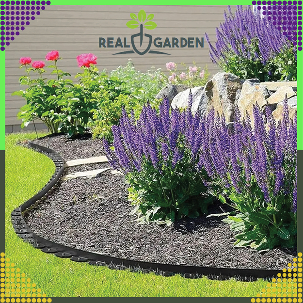 5 vnt. vejos apvadų rinkinys, 60 mm x 50 mm x 10 m, 30 juodų kaiščių ir inkarų