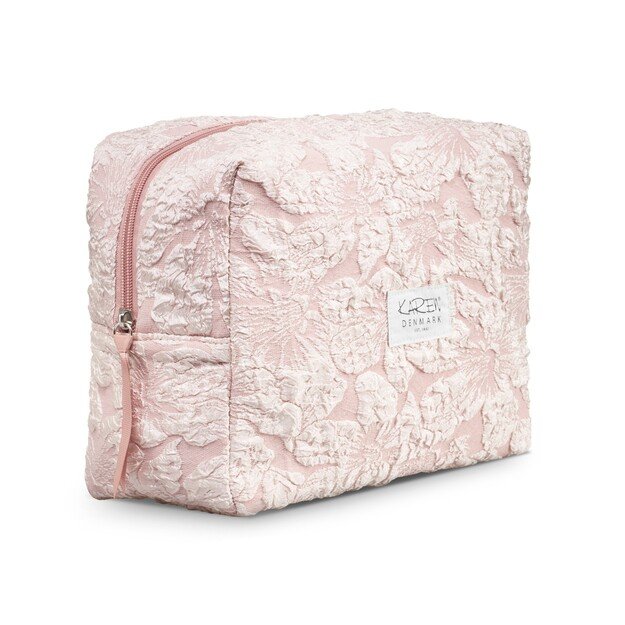 Karen - Toiletry Bag - Pink Brocade 1