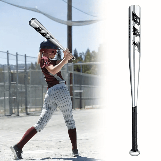 Kij Baseballowy Bejsbolowy Bat Aluminiowy 25  64cm Mocny Treningowy Srebrny 5