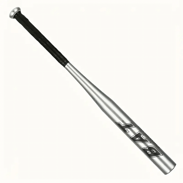 Kij Baseballowy Bejsbolowy Bat Aluminiowy 25  64cm Mocny Treningowy Srebrny 2