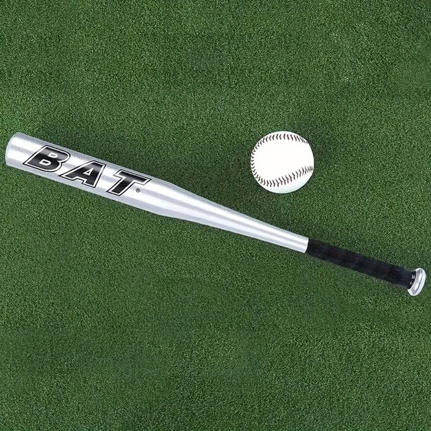 Kij Baseballowy Bejsbolowy Bat Aluminiowy 25  64cm Mocny Treningowy Srebrny 8