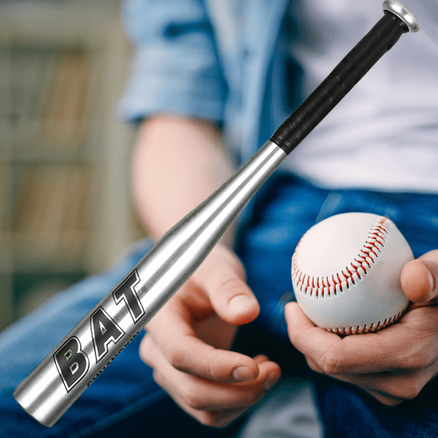 Kij Baseballowy Bejsbolowy Bat Aluminiowy 25  64cm Mocny Treningowy Srebrny 9