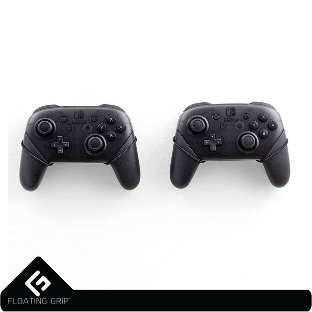 Nintendo Switch Pro Controller wall mount by FLOATING GRIP®, Black