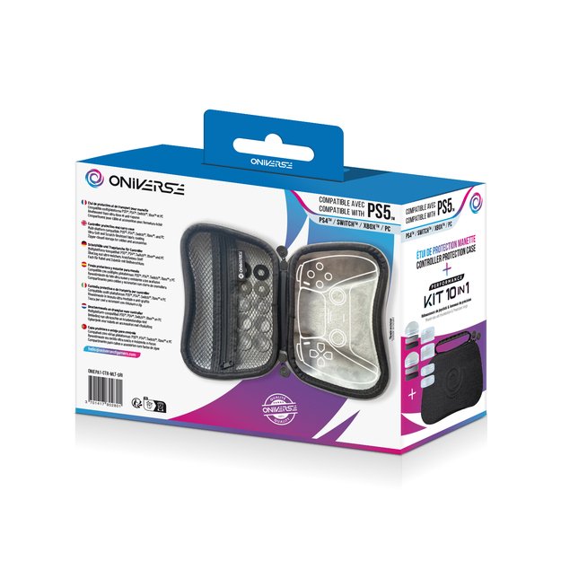 Oniverse Controller Case With 10 Accessories 4 Rings + 6 Silicon Cap - Grey 1