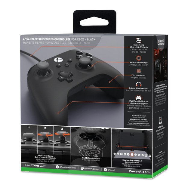 PowerA Advantage Plus Wired Controller for Xbox Series X - S - Black 10