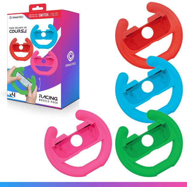 Oniverse Nsw2 Pack Of 4 Racing Wheel Controller Holders 4
