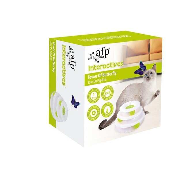 All For Paws - Cat Toy Interactive Tower Of Butterfly 25X25X14Cm - (787.7560)