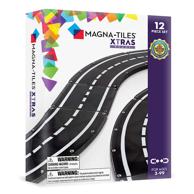 MAGNA-TILES - XTRAS Roads 12 Piece Set (90235B)