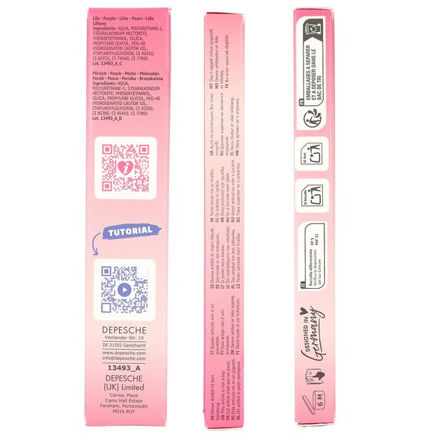 Topmodel - TOPModel Nail Polish Pen Set BEAUTY and ME - Pink and White, Peach-Coloured and Purple - 2 ml per pen 2