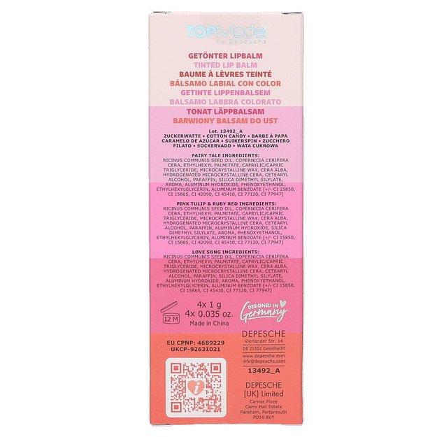 Topmodel - TOPModel Tinted Lip Balm - 4 colors - 4 x 1g 3