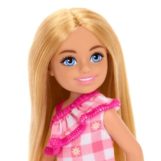 Barbie - Chelsea Doll, Small Doll - Checked Dress With Blonde Hair & Blue Eyes (HXM95) 1