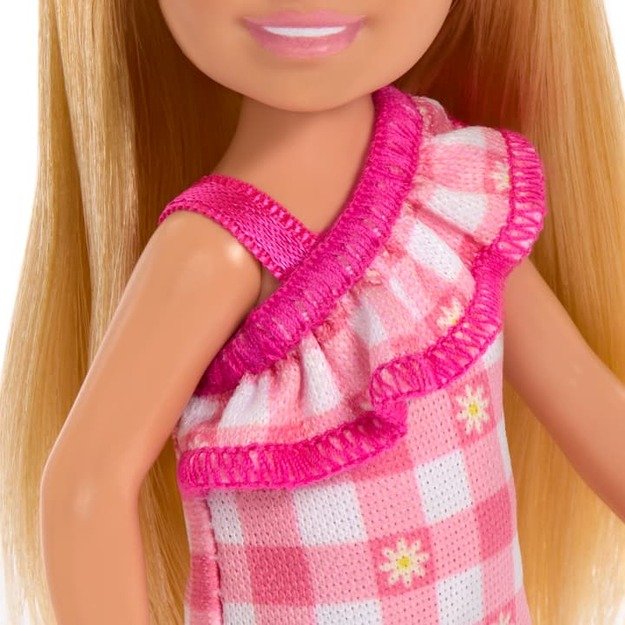 Barbie - Chelsea Doll, Small Doll - Checked Dress With Blonde Hair & Blue Eyes (HXM95) 2