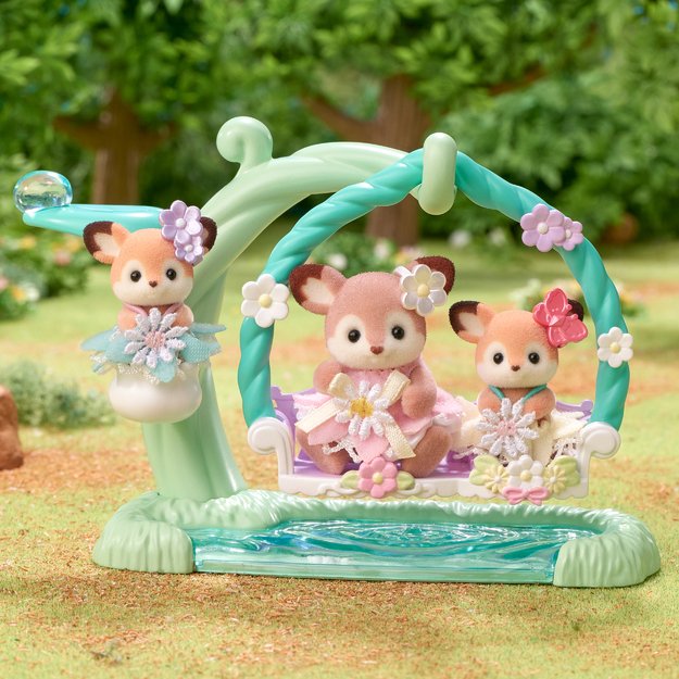 Sylvanian Families - Deer Babies - Floral Swing Set (5801) 4