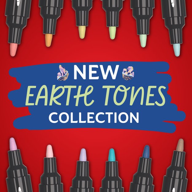 Sharpie - Creative Marker Acrylic Paint Pens - Earth Tones - Bullet Tip - Assorted Colours - 12 Count - SKU 2213421 2