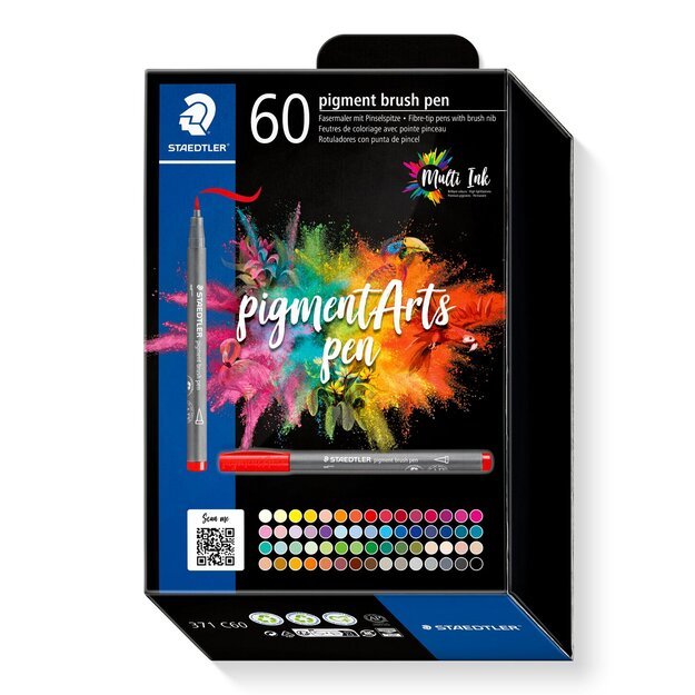 Staedtler - Brush Pen Pigment 60 Pcs Assorted (371C60) 1