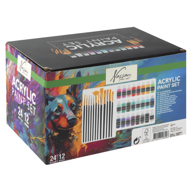 Nassau - Paint acrylic & 12 brushes (AR0765/GE) 2