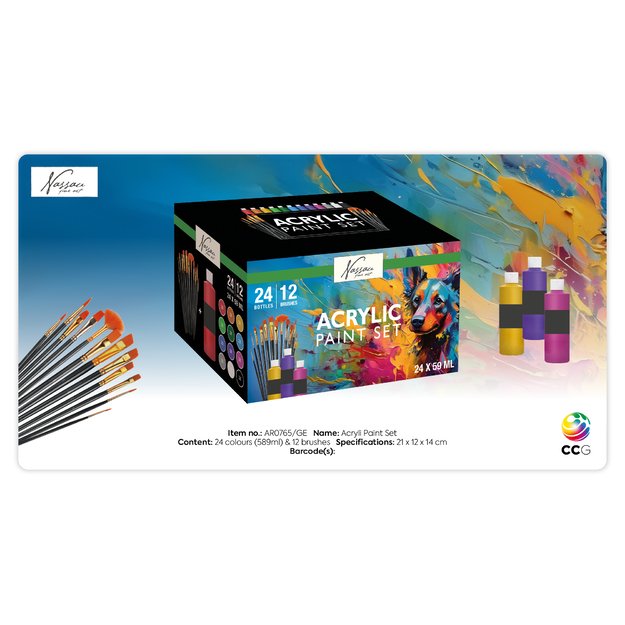 Nassau - Paint acrylic & 12 brushes (AR0765/GE) 4