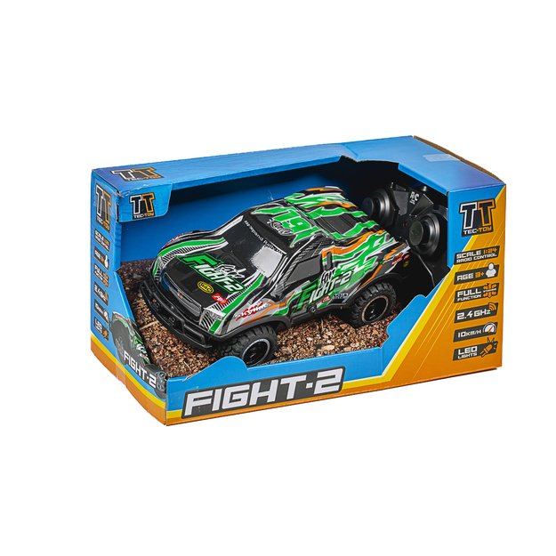 TEC-TOY - Fight-2 R/C 1:24 2,4GHz w/light, green (471276) 2