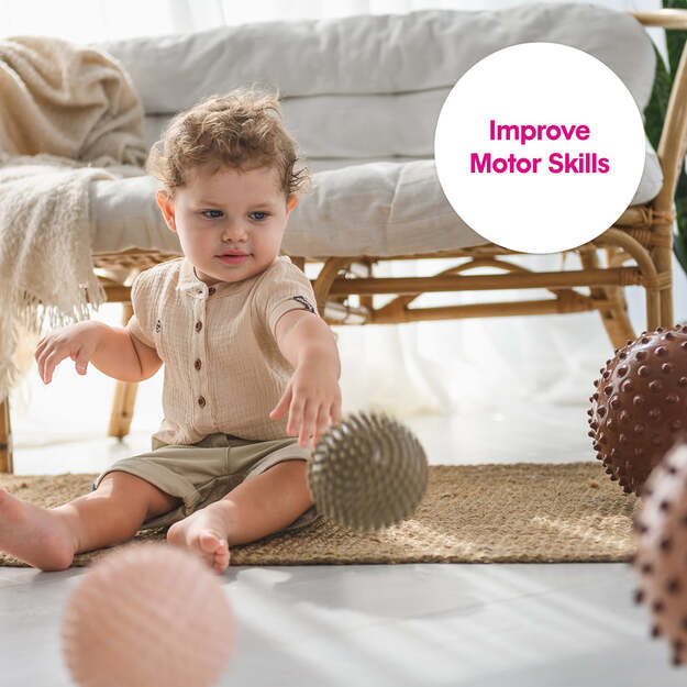 Edushape - Sensory balls - small - 10 cm - 4 pcs  (E705174bc) 7