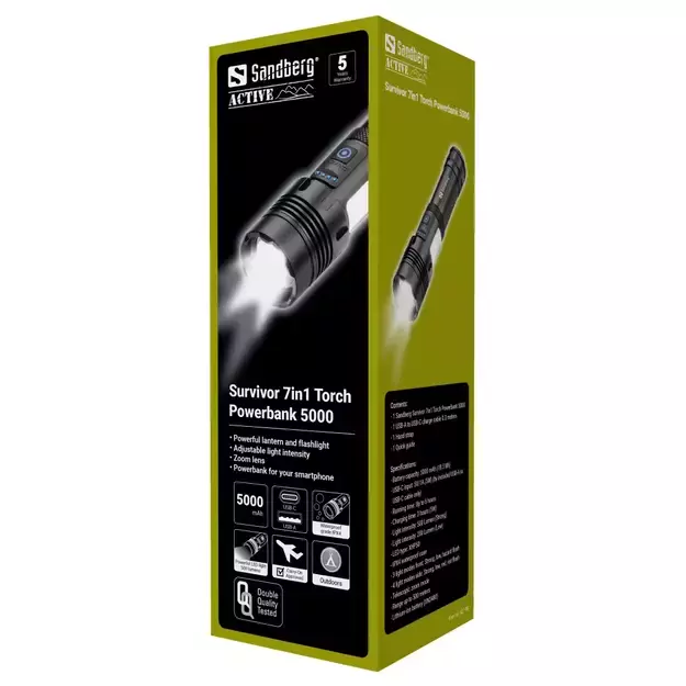 Sandberg - Survivor 7in1 Torch Powerbank 5000 4