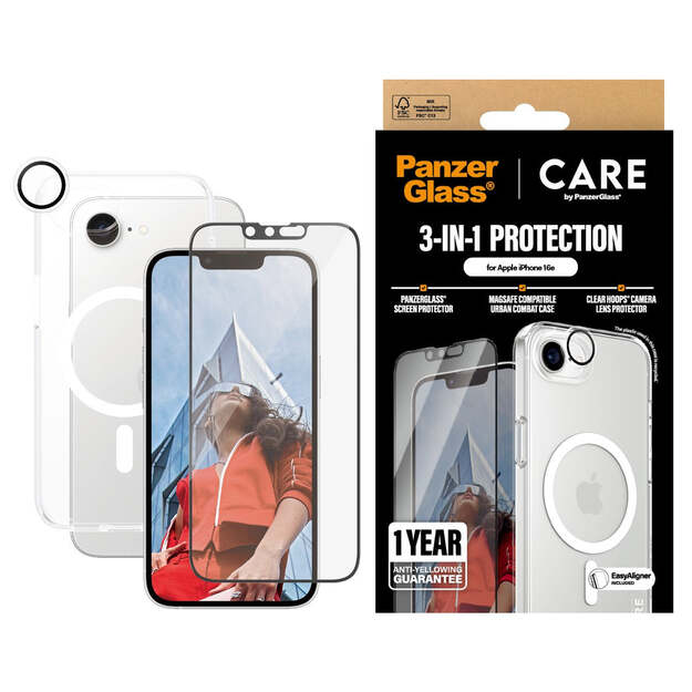 CARE by PanzerGlass - Flagship 3-in-1 - iPhone 16e - Bundle 4