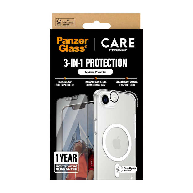 CARE by PanzerGlass - Flagship 3-in-1 - iPhone 16e - Bundle 5