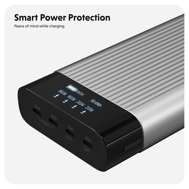 Hyper - HyperJuice 245W USB-C 100Wh Power bank with OLED Display 4