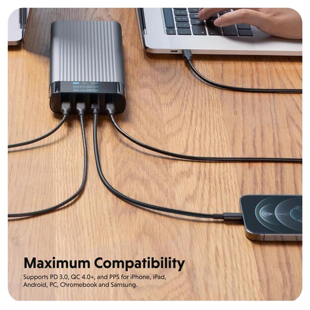 Hyper - HyperJuice 245W USB-C 100Wh Power bank with OLED Display 7