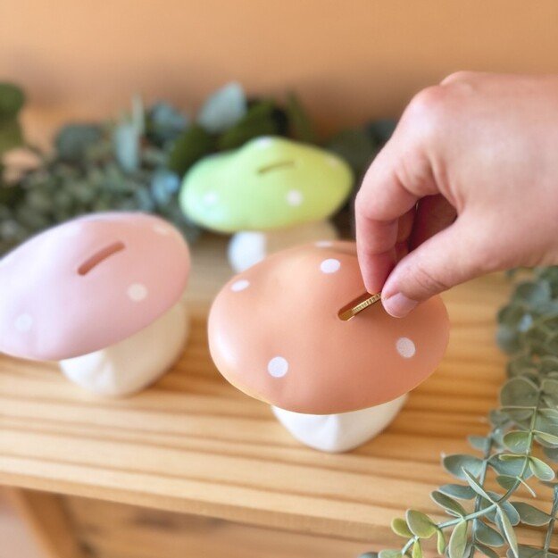 Heico - Saving Bank - Mushroom Almond - 11 cm