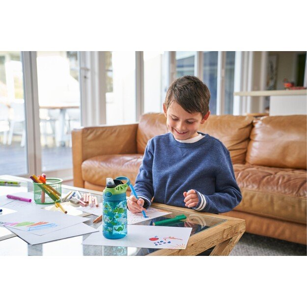 Contigo - Easy Clean Kids Water Bottle 420ml - Dinos 7