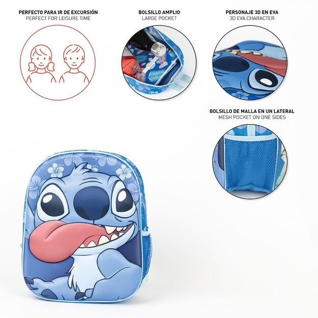 Cerda - Kids Backpack 3d Stitch (2100005111) 1