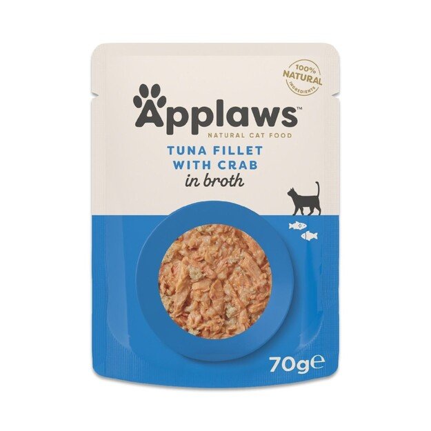 Applaws - Tuna Fillet with Crab in Broth - 70g