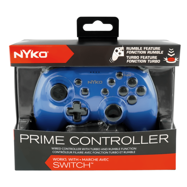 Nyko Prime Wired Controller - Blue For Switch