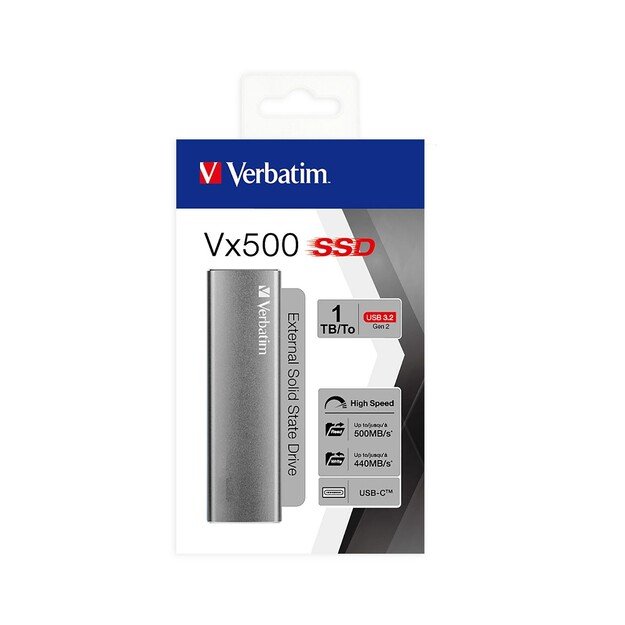 Verbatim - VX500 External SSD 1 TB. USB 3.2 Gen 2
