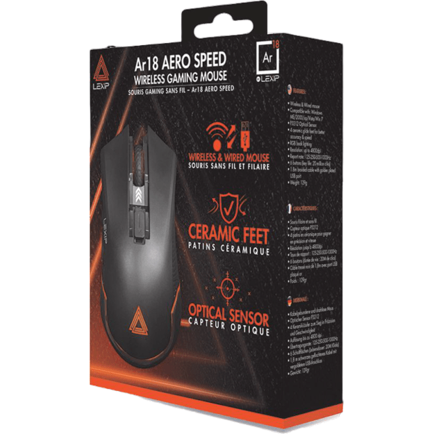 LEXIP GAMING - Ar18 Aero Speed - Wireless & Wired Gaming Mouse