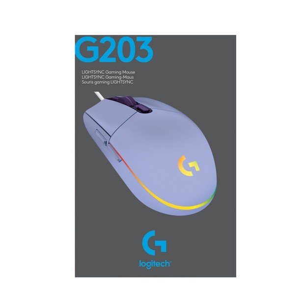 Logitech - G203 Lightsync Gaming Mouse - Lilac