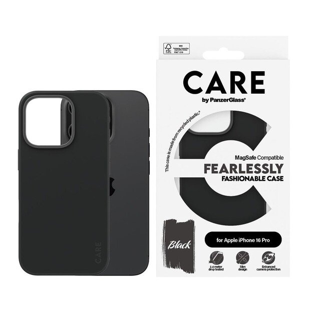 CARE by PanzerGlass -  Case - Black - MagSafe - iPhone 16 Pro