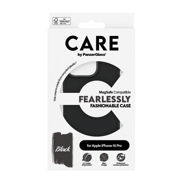 CARE by PanzerGlass -  Case - Black - MagSafe - iPhone 16 Pro