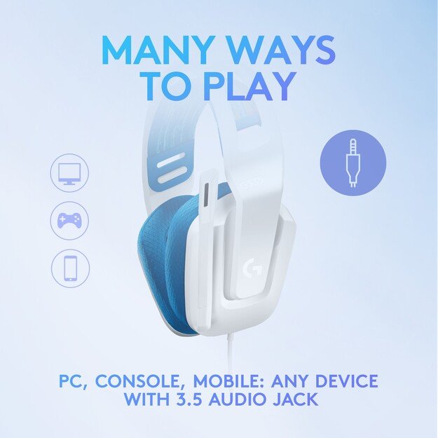 Logitech - G335 Wired Gaming Headset - WHITE